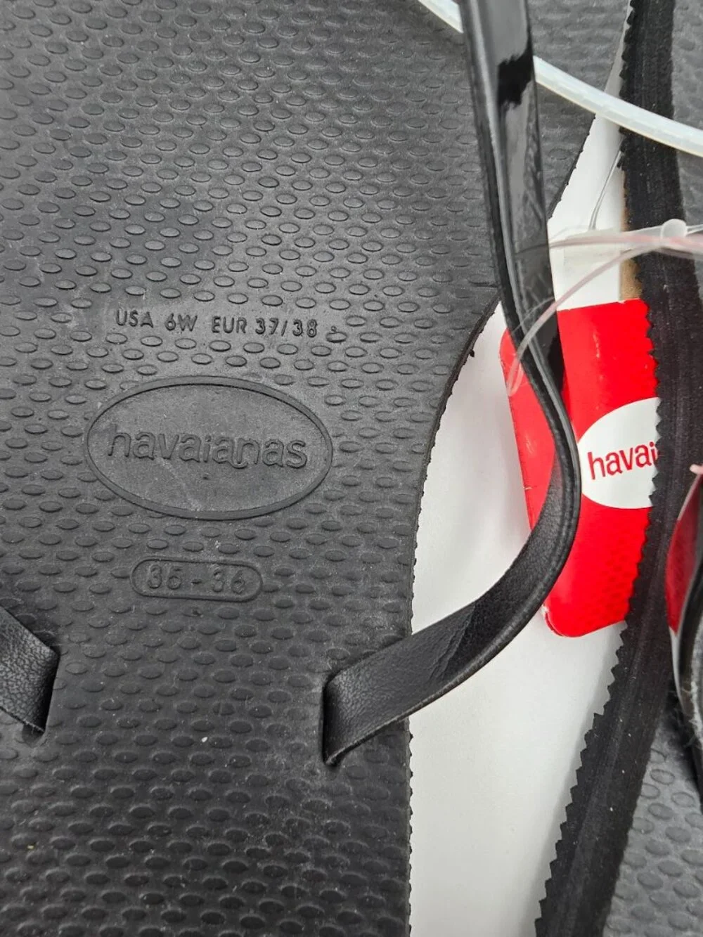 Havaianas You Metallic flip-flop sandals in Black Size 6 - Picture 3 of 8